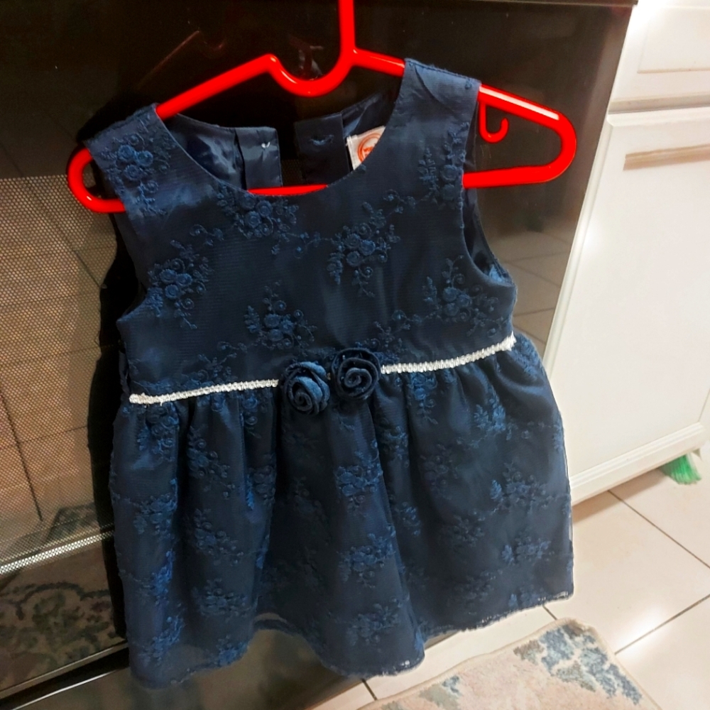 A beautiful formal blue dress.